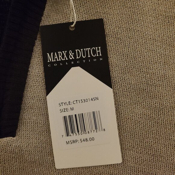 Marx & Dutch Collection Men's M Long-sleeved Brown Tan New - Picture 4 of 11